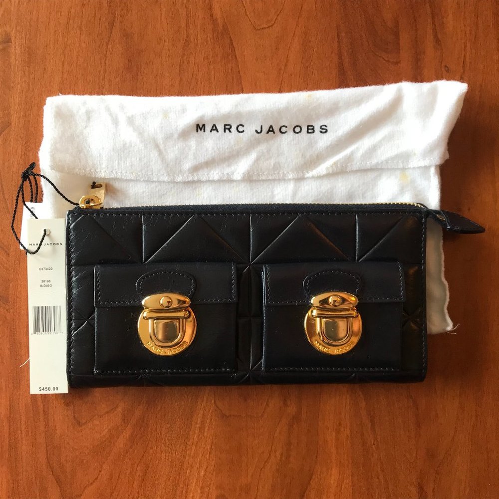 Marc Jacobs | Indigo Patchwork Zip Clutch